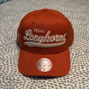 Texas Longhorns Script Mitchell & Ness Cap - Burnt Orange & White